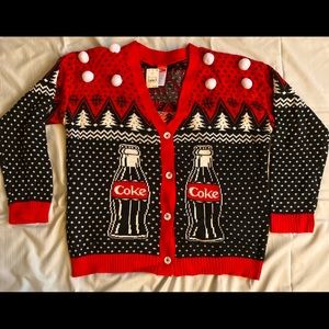 NWT Coca Cola Christmas cardigan XXL